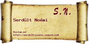 Serdült Noémi névjegykártya
